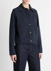 VINCE | Double-Face Cropped Jacket in Jackets - COASTAL BLUE