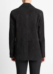 VINCE | Suede Blazer in Blazers - BLACK