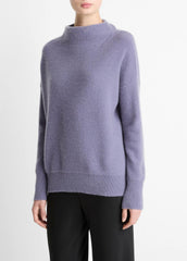 VINCE | Plush Cashmere Funnel-Neck Sweater in Turtleneck - MAUVE IRIS