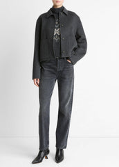 VINCE | Wool & Cashmere-Blend Short Jacket in Jackets - CHARCOAL