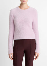 VINCE | Eyelash Crew Neck Sweater in Crew Neck - IRIS QUARTZ