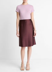 VINCE | Pima Cotton-Blend '90s Shrunken T-Shirt in Short Sleeve - AMETHYST