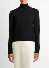 VINCE | Cashmere Turtleneck Sweater in Turtleneck - BLACK