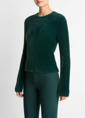 VINCE | Eyelash Crew Neck Sweater in Crew Neck - JUNIPER