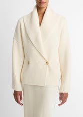 VINCE | Wool-Blend Draped Sweater Coat in Sweaters - OFF WHITE