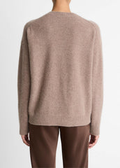 VINCE | Plush Cashmere Crew Neck Sweater in Crew Neck - HEATHER DOE