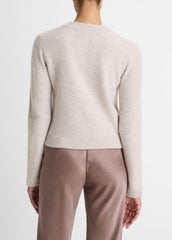 VINCE | Plush Cashmere Shrunken Cardigan in Cardigans - MARBLE