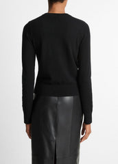 VINCE | Cashmere Crew Neck Sweater in Crew Neck - BLACK