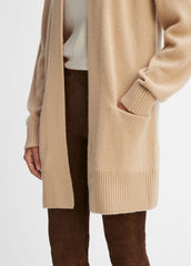 VINCE | Cashmere Open-Front Cardigan in Cardigans - CAMEL