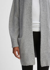 VINCE | Cashmere Open-Front Cardigan in Cardigans - MEDIUM HEATHER GREY