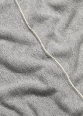 VINCE | Tipped Jersey-Knit Cashmere Cape in Sweaters - MEDIUM GREY/OFF WHITE