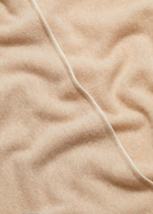 VINCE | Tipped Jersey-Knit Cashmere Cape in Sweaters - OAK/WHITE