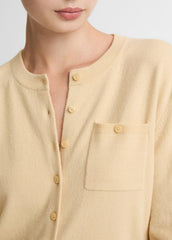 VINCE | Wool & Cashmere-Blend Pocket Cardigan in Cardigans - CHAMOMILE