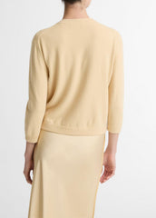 VINCE | Wool & Cashmere-Blend Pocket Cardigan in Cardigans - CHAMOMILE