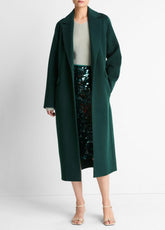 VINCE | Wool-Blend Single-Breasted Coat in Coats - JUNIPER