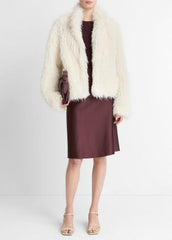VINCE | Shaggy Faux-Fur Jacket in Jackets - LIGHT CREAM