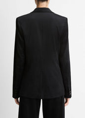 VINCE | Italian Velvet Blazer in Blazers - BLACK