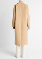 VINCE | Wool-Blend Single-Breasted Coat in Coats - CAMEL