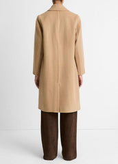 VINCE | Classic Wool-Blend Straight Coat in Coats - CAMELLO
