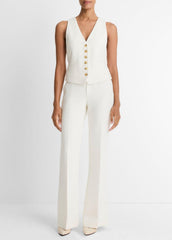 VINCE | Sculptural Fitted Vest in Vests - OFF WHITE