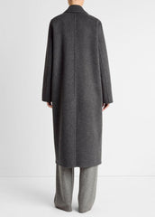 VINCE | Wool-Blend Single-Breasted Coat in Coats - CHARCOAL