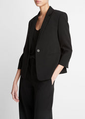 VINCE | Shrunken Blazer in Blazers - BLACK