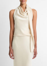 VINCE | Satin Scarf Top in Tank Tops - BONA