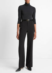 VINCE | Essential Long-Sleeve Turtleneck Top in Long Sleeve - BLACK