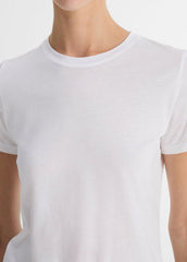 VINCE | Essential Pima Cotton Crew Neck T-Shirt in Short Sleeve - OPTIC WHITE