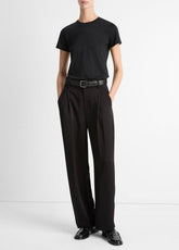 VINCE | Essential Pima Cotton Crew Neck T-Shirt in Short Sleeve - BLACK