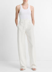 VINCE | Ribbed Scoop-Neck Tank in Tank Tops - OPTIC WHITE