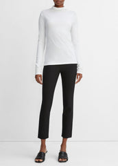 VINCE | Essential Long Sleeve Turtleneck in Long Sleeve - OPTIC WHITE