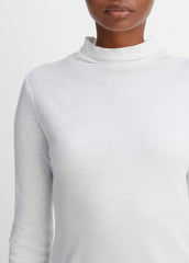 VINCE | Essential Long Sleeve Turtleneck in Long Sleeve - OPTIC WHITE