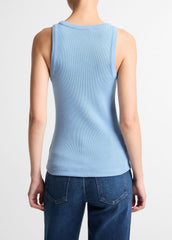VINCE | Ribbed Scoop-Neck Tank in Tank Tops - HYDRA