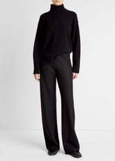 VINCE | Italian Wool-Blend High-Waist Bias Pant in Trousers - BLACK