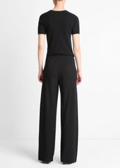 VINCE | Colette High-Rise Crepe Bias Pant in Trousers - BLACK