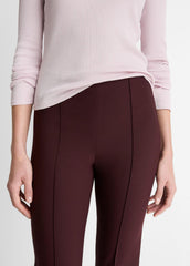 VINCE | Niki Mid-Rise Pintuck Crop Flare Pant in Trousers - OXBLOOD
