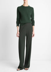 VINCE | Colette High-Rise Crepe Bias Pant in Trousers - VERDE