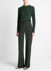 VINCE | Colette High-Rise Crepe Bias Pant in Trousers - VERDE