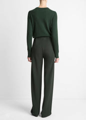 VINCE | Colette High-Rise Crepe Bias Pant in Trousers - VERDE