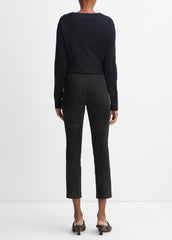 VINCE | Stretch Suede Split Hem Crop Legging in Leggings - COASTAL BLUE