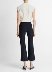 VINCE | Niki Mid-Rise Pintuck Crop Flare Pant in Pants - COASTAL BLUE