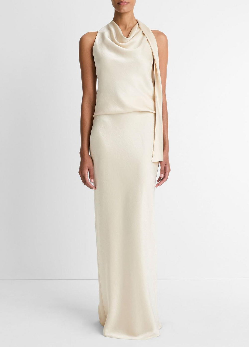 VINCE | Satin Bias Column Skirt in Skirts - BONA