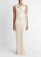 VINCE | Satin Bias Column Skirt in Skirts - BONA