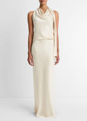 VINCE | Satin Bias Column Skirt in Skirts - BONA