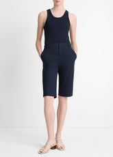 VINCE | Italian Stretch-Cotton Chino Short in Shorts - COASTAL BLUE