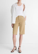 VINCE | Italian Stretch-Cotton Chino Short in Shorts - DESERT