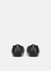 VINCE | Darla Leather Ballet Flat in Loafers & Flats - BLACK