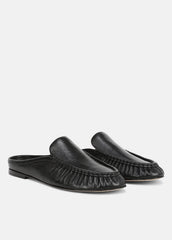 VINCE | Tevin Leather Mule in Loafers & Flats - BLACK