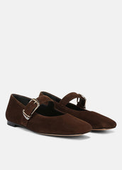 VINCE | Daniela Suede Mary Jane Flat in Loafers & Flats - CLOVE
